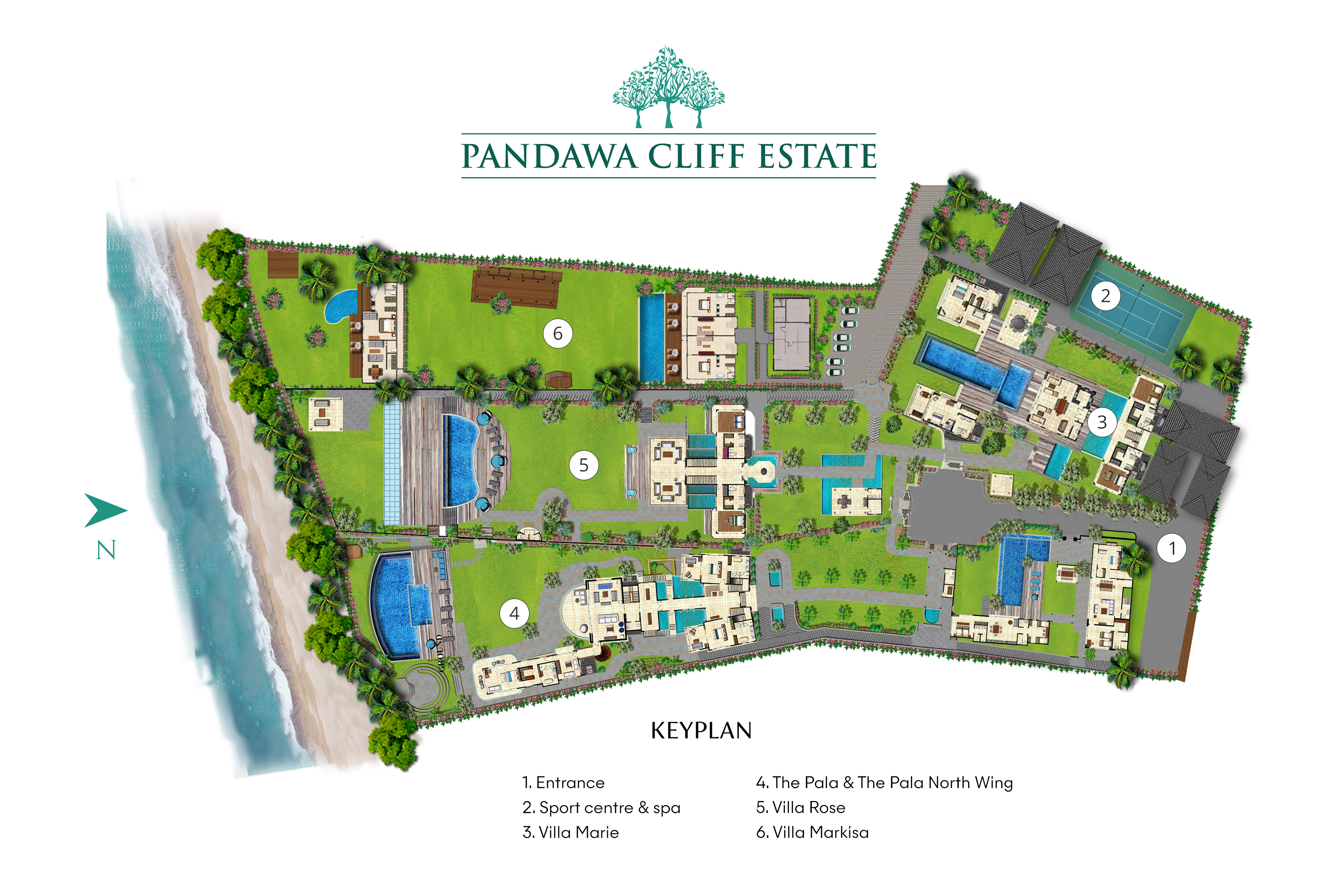 Pandawa Cliff Estate Floorplan
